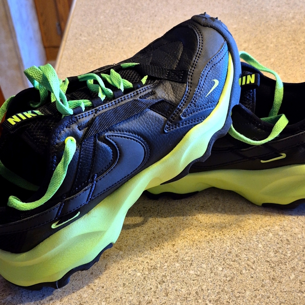 Nike black with lime green accents
